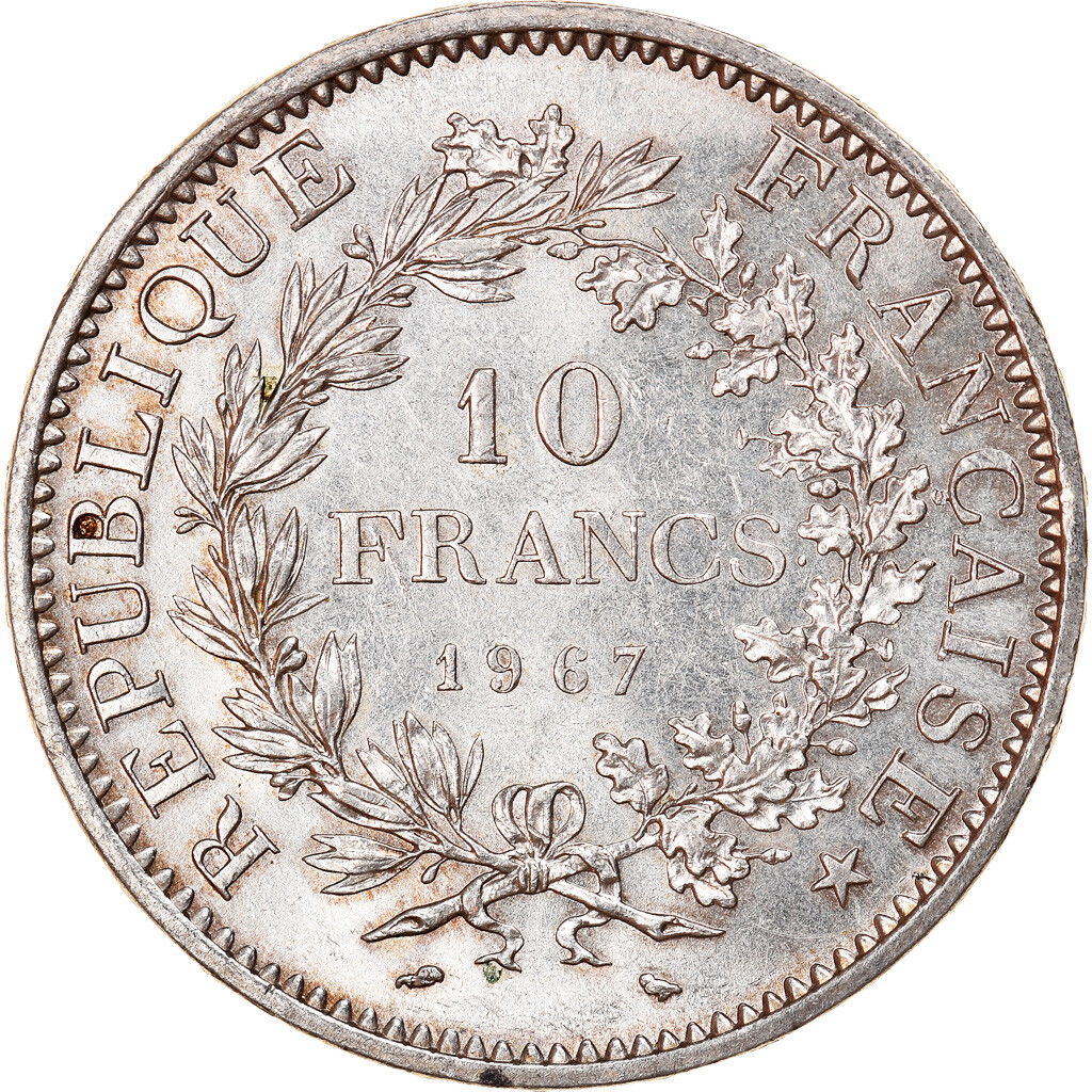 銀貨 フランス 大型銀貨 1967年 10 FRANCS フラン 硬貨 古銭 日本 金貨 銀貨 骨董 貨幣