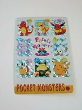Pokemon PIKACHU, SNORLAX, MEW Pocket Monsters Holo Prism Vending Sticker #70
