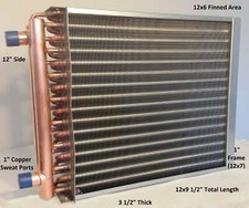 12x6 Water To Air Heat Exchanger 1 Copper Ports With Install Kit