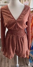 She  Sky The Kennedy Rust Romper Size S