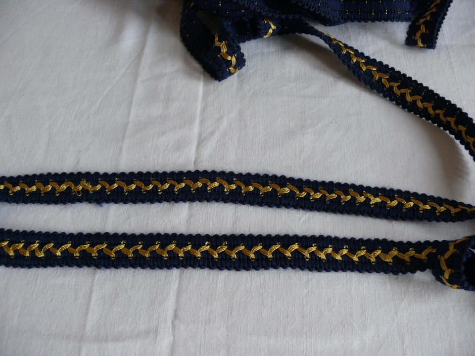 Ancien galon laine et fil de soie milieu XXème Prix de vente pour 5 mètres - Photo 4/4