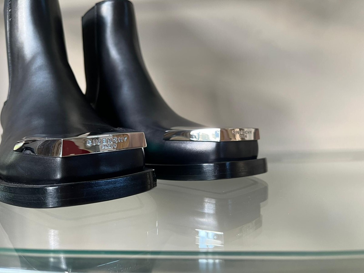 Givenchy , Austin Show Silver Toe Box Boots in Black BNIB 40 Givenchy , Austin Show Silver Toe Box Boots in Black BNIB 40
