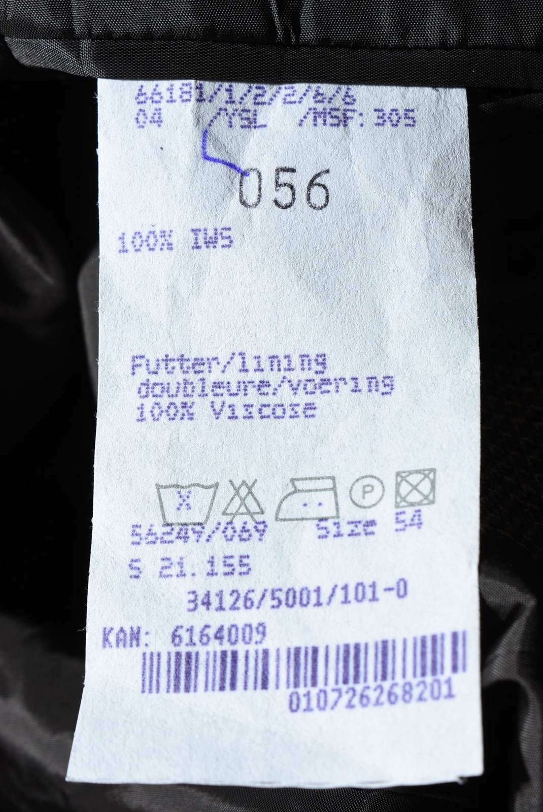 Giacca blazer lunga Yves Saint Laurent classica taglia XL UK46 EU56 IT56