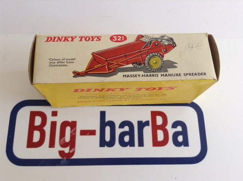 🔥Posten Vintage🚗 DINKY TOYS 321 MASSEY-HARRIS MIST LEERKARTON 🔥✨ STREPITOSA✨