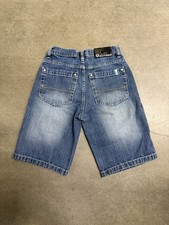 Vintage Y2K Southpole Baggy Wide Leg Jean Shorts Jorts Blue Fade Size 14 / 26x10