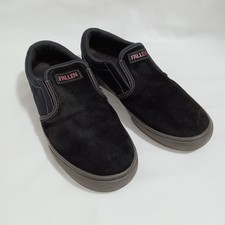 Fallen The Easy Para hombres Gamuza Patinaje Tenis Zapatos Negros Talla 11.5 Sin Cordones Parte Superior Baja