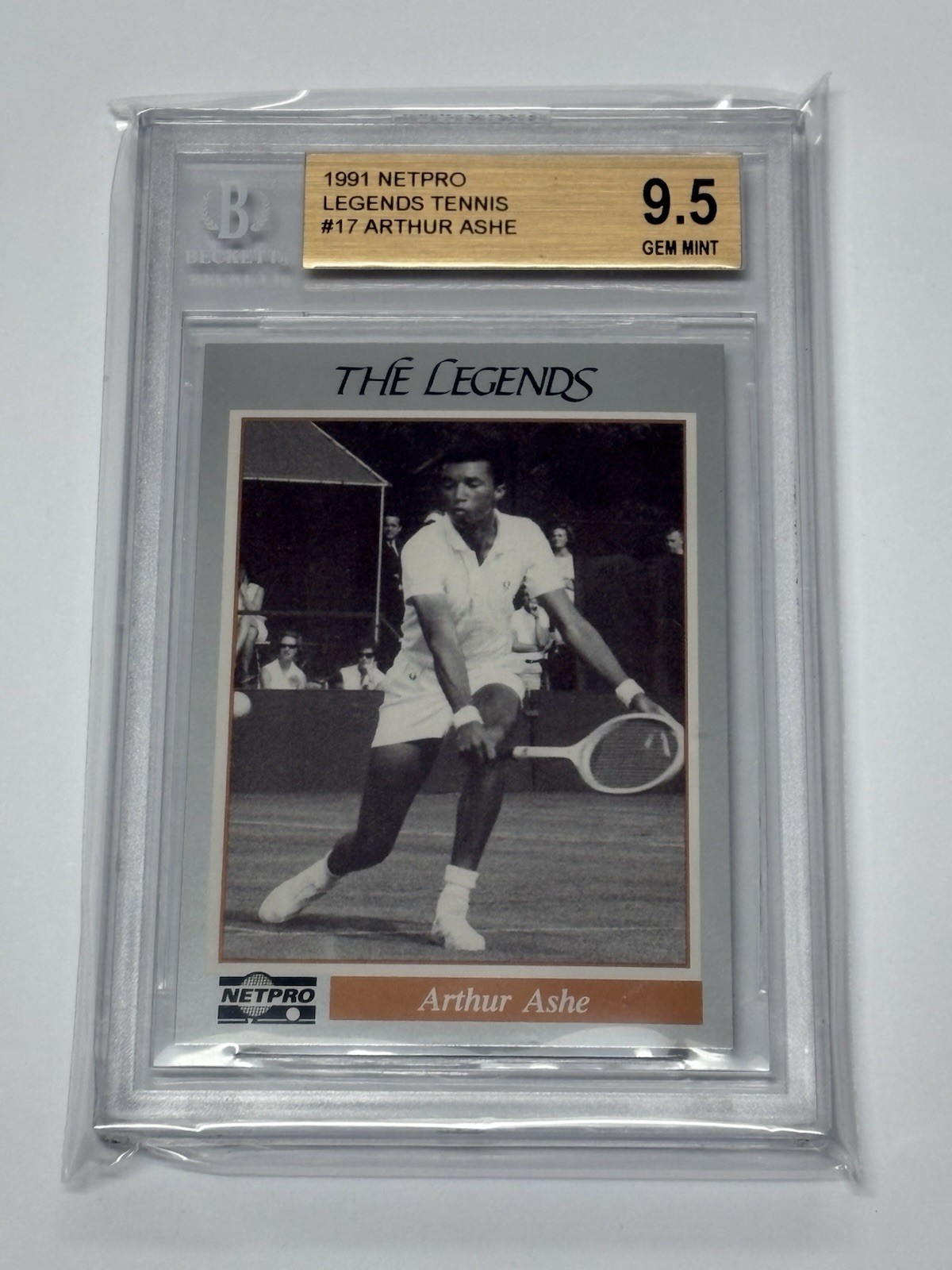 1991 Netpro Legends Tennis #17 Arthur Ashe BGS 9.5