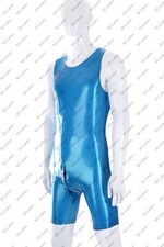 Latex Rubber Gummi pouch crotch zipper Leotard Catsuit customized 0.4mm 842-4