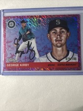 2025 Topps Chrome Platinum George Kirby Toile Cream/Fuchsia Shimmer /100 #125