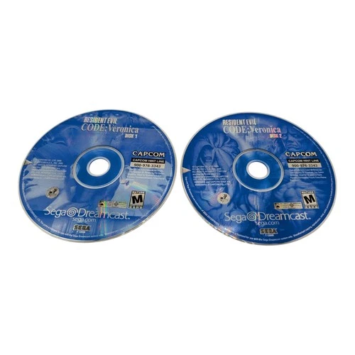 Resident Evil - CODE: Veronica Sega Dreamcast Tested and Working Disk 1 & 2 Only