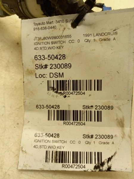 91 92 93 94 95 TOYOTA LAND CRUISER INTERRUPTOR DE ENCENDIDO Foto 4 de 4