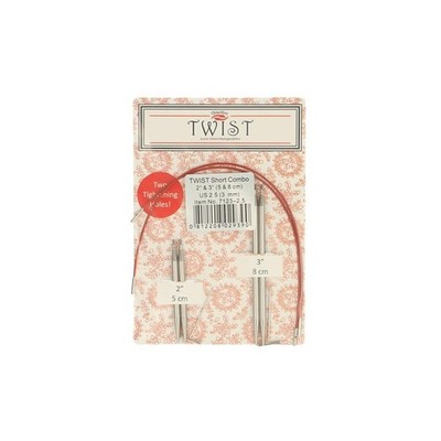 ChiaoGoo Twist Short Combo, 2'' & 3'' (5 & 8 cm) [M], US 2.5 (3 mm)