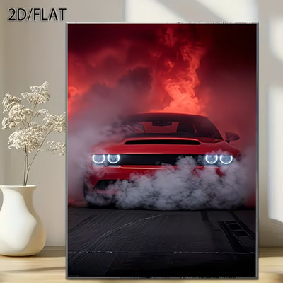 Leinwanddruck  Sportwagen Drifting Wohndekoration Wandkunst