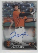 2016 Bowman Chrome Prospects Refractor 87/499 Jonah Arenado #BCAP-JA Auto 3q5