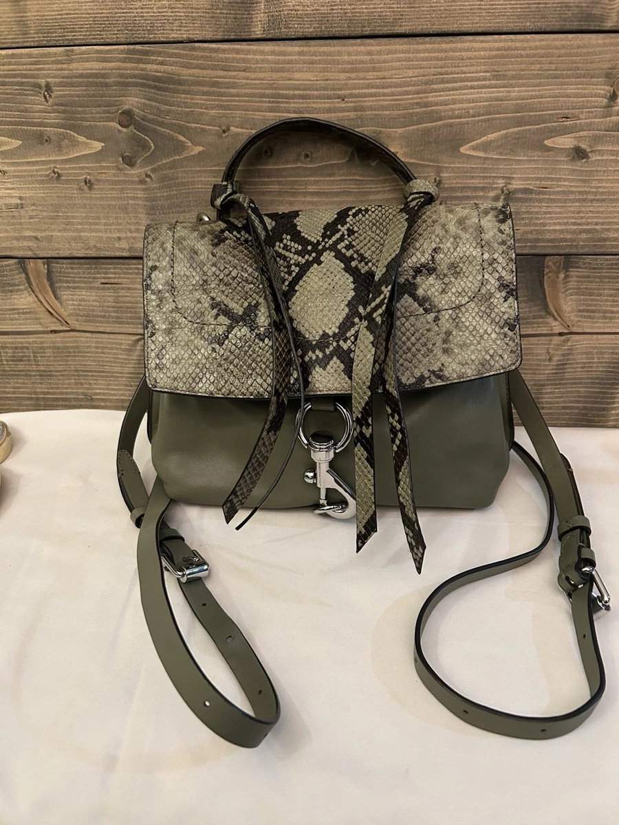 Rebecca Minkoff‎ Women\'s Julian Backpack Green Paratrooper Leather Trim Bag Rebecca Minkoff Backpack Green Bags & Handbags for Women for  main image 4