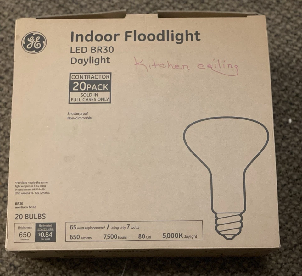 GE LED BR30 Flood Light Daylight BULB 65Watt Replacement 11 Pack - Image 2 of 3