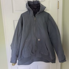 Carhartt 14806 Work Jacket Mens 3XL XXXL Zip Up Hoodie Hooded Coat Workwear