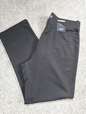 Ex M&S Joggers Straight Leg Size 16  Stretch Trousers Elasticated Black New 