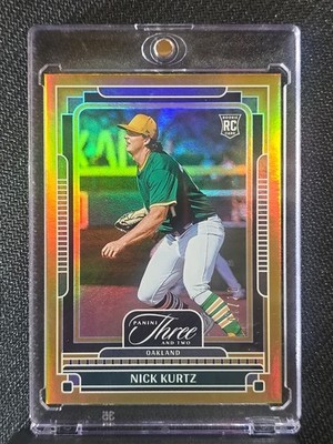   2025 ROY Nick Kurtz 2025 Panini Three And Two Rookie Gold /10  