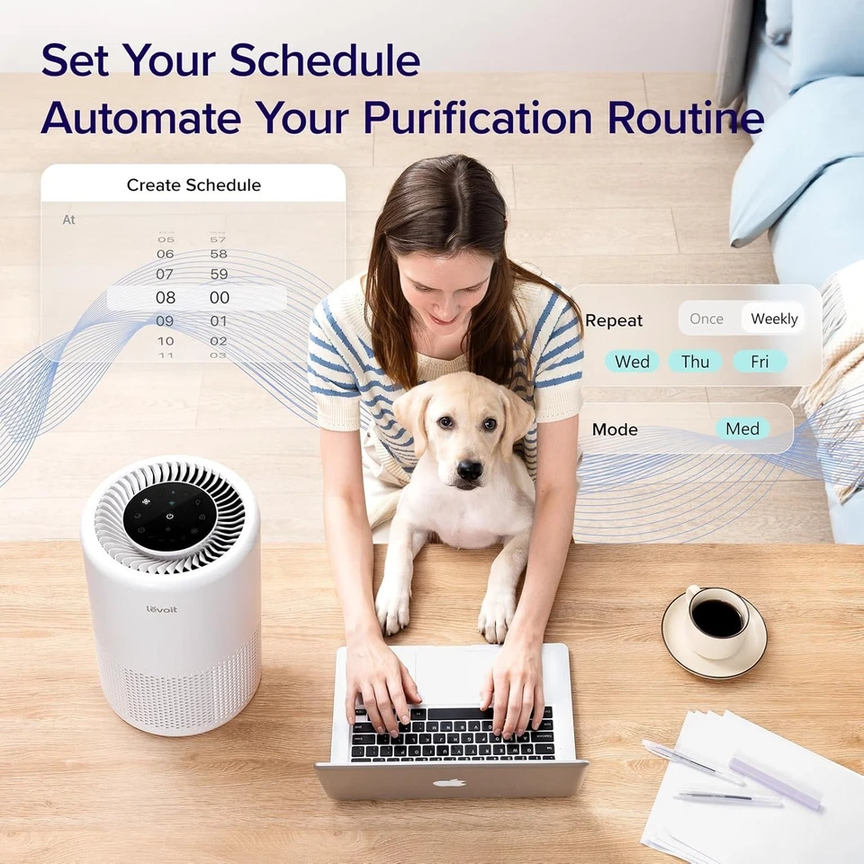Purificador de Aire para Hogar Dormitorio HEPA Humo Polvo Contaminantes Inteligente WiFi Alexa Con... Foto 4 de 4