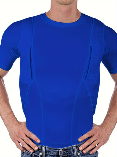 Unisex Lightweight Concealed Holster Tactical High Ammo Short Sleeved T-Shirt - Picture 15 of 15