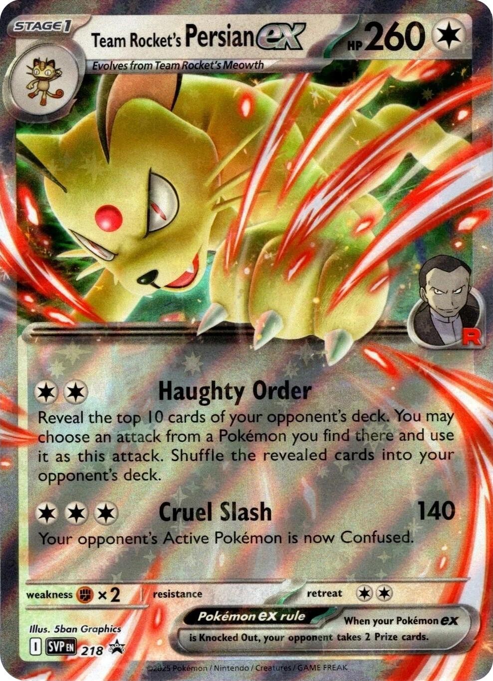 Team Rocket's Persian ex [SVP - 218]NM