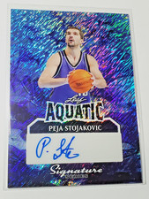 Peja Stojakovic 2025 Leaf Signature Series Aquatic Rapture Autograph 1/1 Auto