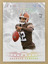 2025 Panini Origins Shedeur Sanders RC White Variation Cleveland Browns #107