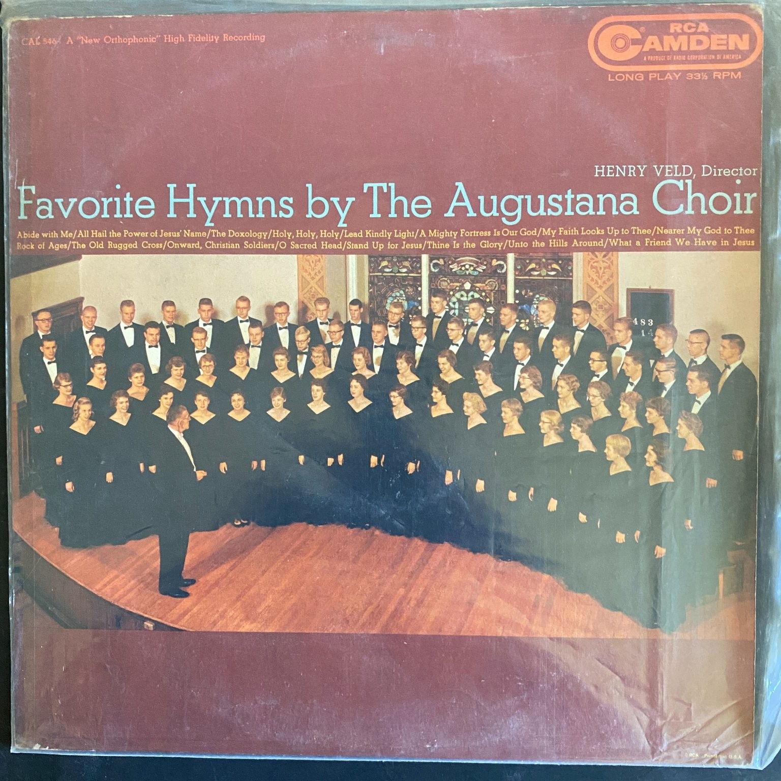 The Augustana Choir – Favorite Hymns LP Record RCA Camden Religious 33⅓ RPM