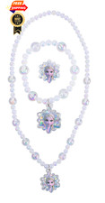 LUV HER Disney Frozen Girls Jewelry Set - Dress Up 3 Piece 3 Set, Cream