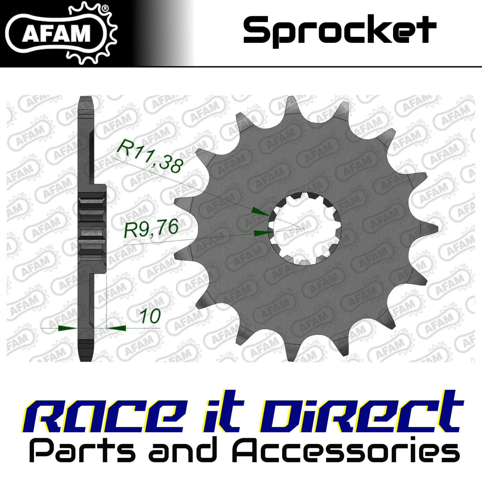 Sprocket for BETA 350 Jonathan 2001-2006 14T Front AFAM