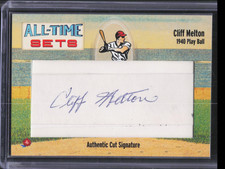2025 Historic All-Time Sets Cliff Melton 1940 Play Ball Cut Signature Auto 2/2 