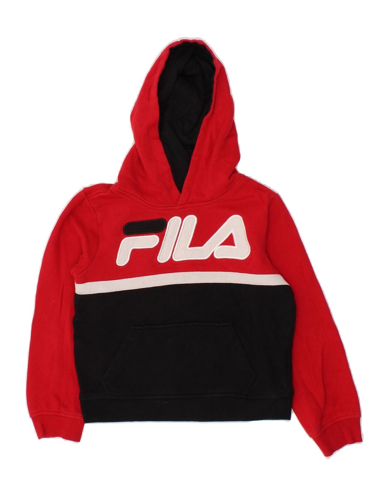 Felpa con cappuccio FILA ragazzo grafica 5 6 anni nero colorblock cotone GQ05
