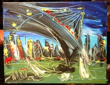 NEW CITY   IMPRESSIONIST  ORIGINAL OIL  PAINTING - CANADIAN TrgYJRTYJ