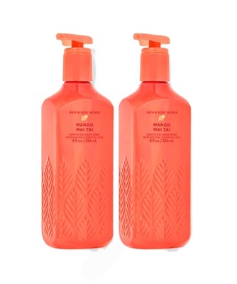 2 Bath & Body Works MANGO MIA TIA Fragrance GEL Hand Wash SOAP with Pump LOT 