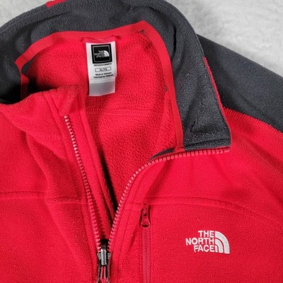 The North Face Fleece Jacket Mens XL Red Black Polartec Full Zip APLC T206