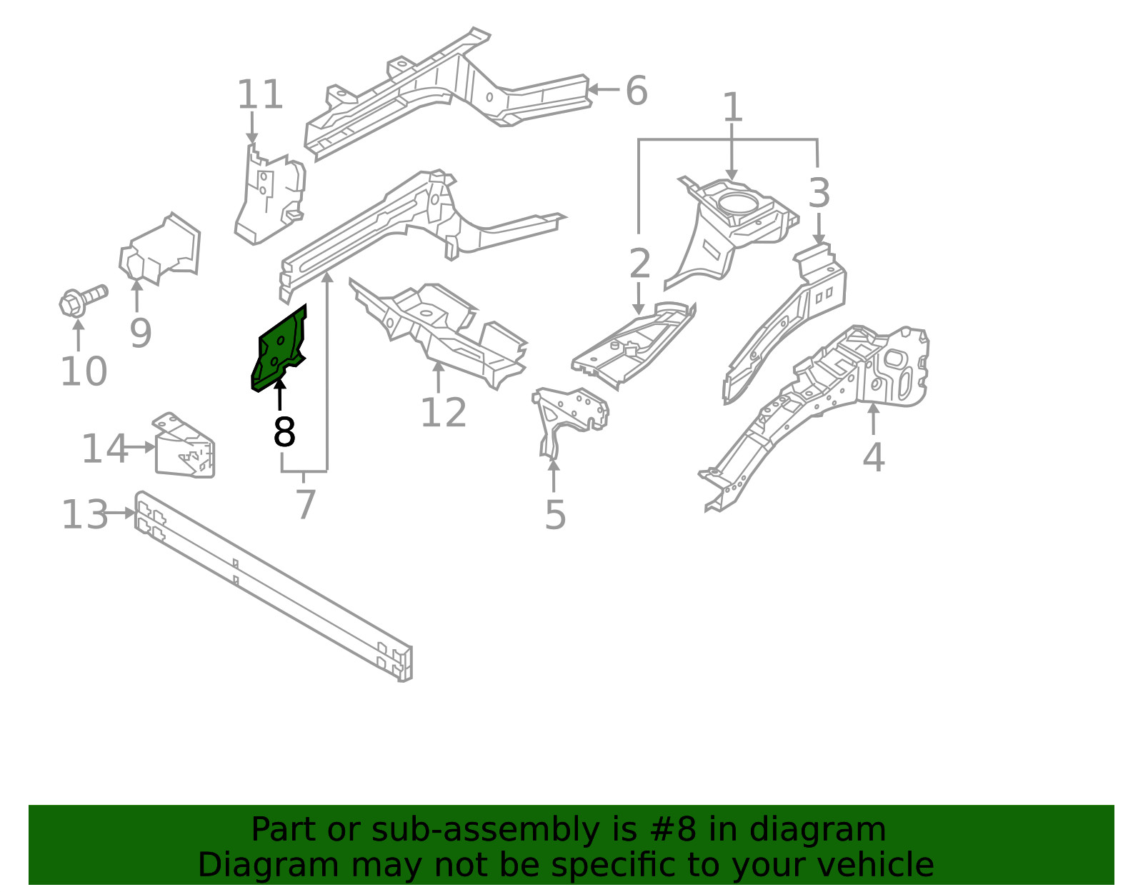 Genuine Nissan Outer Rail Bracket G51F6-5SPMA