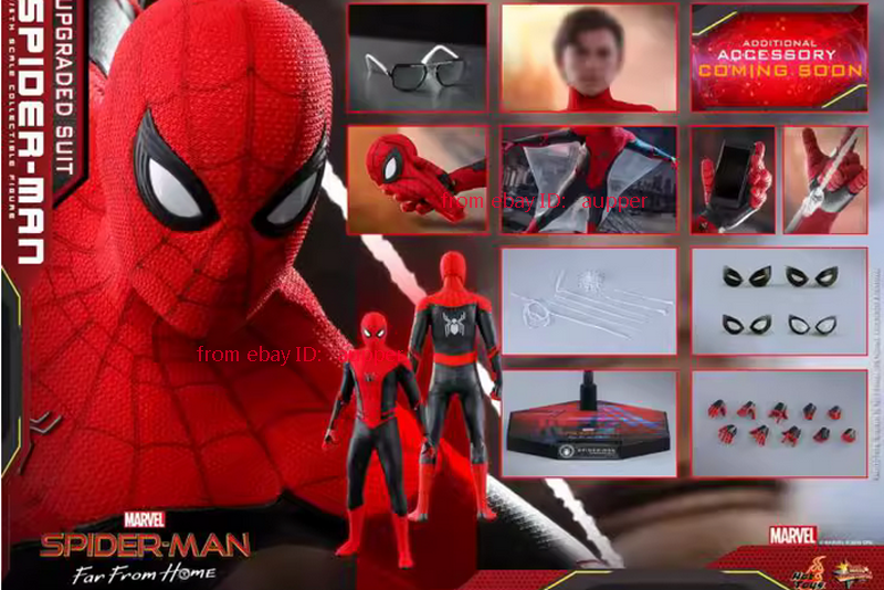 Hottoys Ht 1/6 Mms542 Spider-Man Red And Black Battle Ver. Action