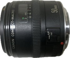 Canon EF 50mm F2.5 Compact Macro Black Lens Lightweight Close up Exc++