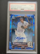 2025 Bowman Sapphire KEVIN MCGONIGLE Chrome Prospect RC Rookie Auto /199 PSA 9