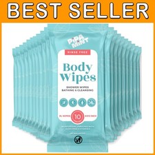 Thick Bathing Wipes: Aloe 20 Pack 200 ct - Fragrance Free