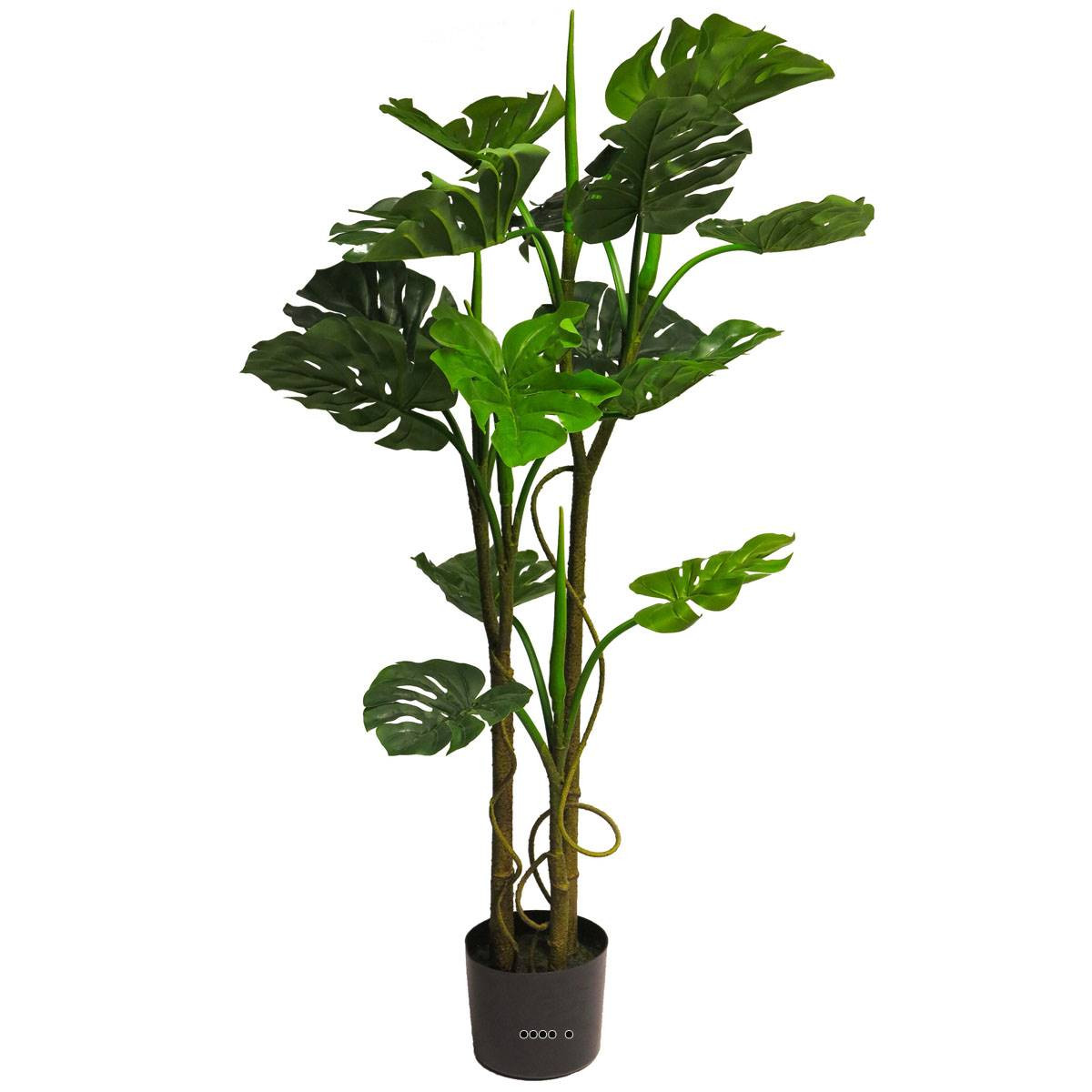 Faux Monstera 3 troncs 135cm plante sans arrosage ni entretien