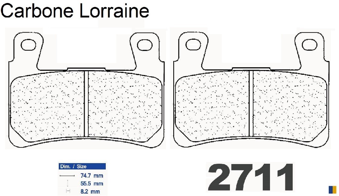 Plaquettes de frein Carbone Lorraine 2711 XBK5 un composite haut de gamme