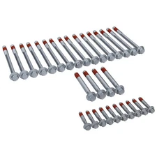 Allstar Performance ALL87004 Cylinder Head Bolt Kit - Hex Head - Steel - Zinc