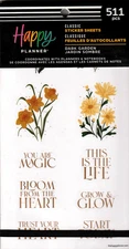 Happy Planner DARK GARDEN 511 Pieces BRAND NEW 30 Pages of Stickers