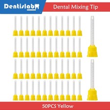 50Pcs Yellow Dental Impression Mixing Tips Disposable FDA 1:1 Tips