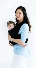 Happy Stretchy Baby Wrap Organic Bamboo Baby Carrier Black