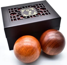 2 Inches Baoding Balls Chinese Health Exercise Stress Rosewood 