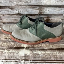 Cole Haan C10783 green and gray leather suede oxfords Size 10 Men’s