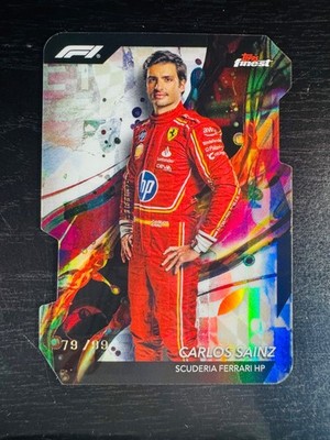 2024 Carlos Sainz Die-Cut Refractor 79/99 Topps Finest #4 F1 Formula 1